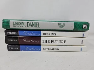 John Phillips Commentary Lot 4 Exploring Daniel Hebrews Future Revelation HC Set - Foto 1 di 3