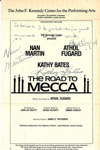 Kathy Bates Signed Kennedy Center Nan Martin & Athol Fugard – The Road to Mecca - Picture 1 of 1