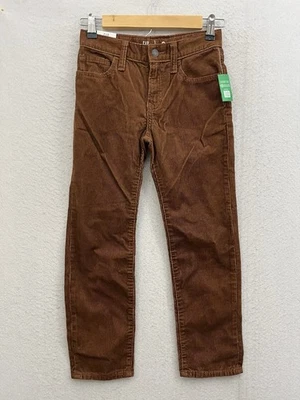 Nuevo con etiquetas Pantalones Gap Juveniles 8 Marrón Pana Años 90 Original Pierna Recta Cintura Ajustable Foto 1 de 4