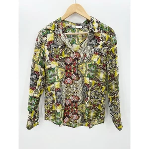 Vanheusen Studio Button Down Hemd Damen Medium Mehrfarbig Langarm Artsy  - Bild 1 von 8