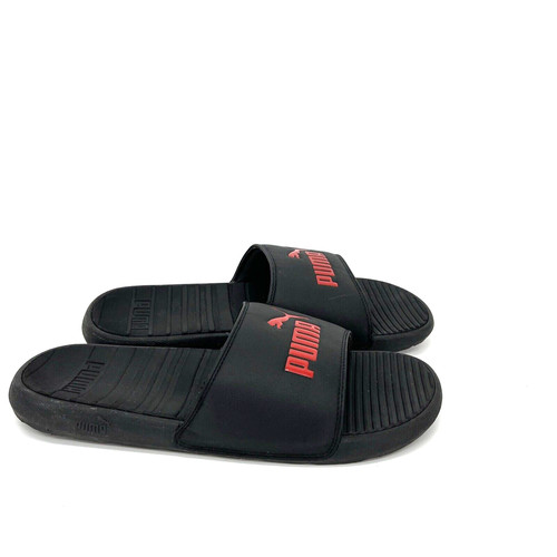 Sandali PUMA Cool Cat Slides uomo 11 neri ad alto rischio rosso logo spiaggia