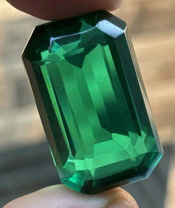 Natural 130.50 Cts Green Emerald Emerald Cut Certified Colombian Loose Gemstone - Picture 1 of 8