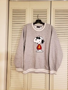 Peanuts SNOOPY Joe Cool Gray Crewneck Sweater Sweatshirt Pullover Size XL - Picture 1 of 4