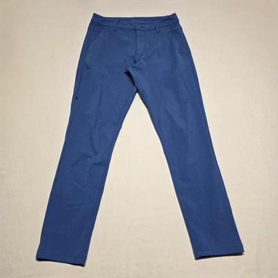 BYLT Premium Basics Everyday Pant 2.0 Slim Fit Flat Front Men Pants 33 Blue/Teal - Image 1 of 4