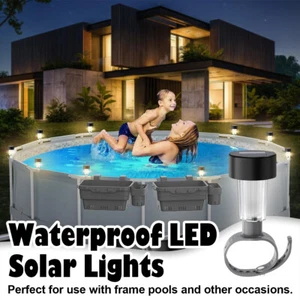 Solar-LED-Lampe Poolbeleuchtung Außen Automatische Lichtsteuerung Warmweiß Außen - Bild 1 von 11