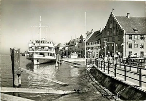 Postal muelle barco Meersburg am Bodensee Schiffsland Alemania Karlsruhe - Imagen 1 de 2
