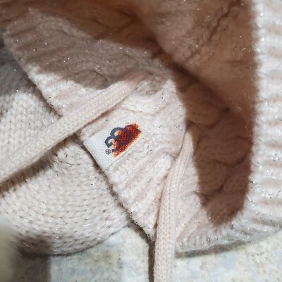 BIG GIRLS SIZE 3-6 FAIRY PINK METALLIC UGG RAANA POM POM RAIN BOOT SOCKS DEFECT - Image 1 of 3