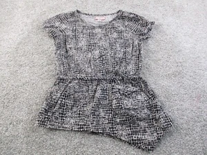 KOI Bridgette Scrub Top Small Black Gray Pattern 156PR EUC - Picture 1 of 7