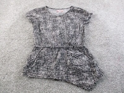 KOI Bridgette Scrub Top Small Black Gray Pattern 156PR EUC - Image 1 of 4