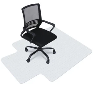 3mm PVC Home Office Thicken Chair Mat Rectangular Lip Studded Back Design - Picture 1 of 22