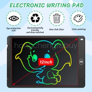 12" Digital LCD Schreibtablett Zeichenbrett Bunt Handschrift Block Kinder Geschenk - Bild 1 von 10