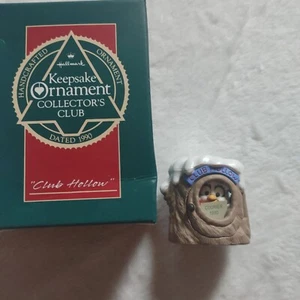 Hallmark Club Hollow Christmas Owl Keepsake Ornament Collector's Club Box 1990 - Picture 1 of 14