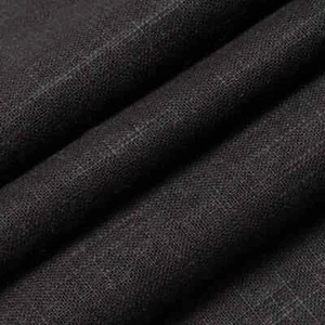 April Pitch Black Linen Look Textured Upholstery Fabric by the Yard - Picture 1 of 2