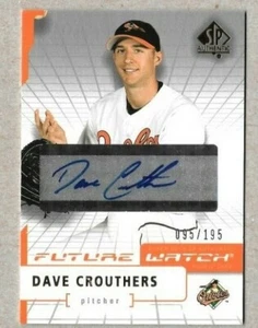 2004 UD SP Authentic Baseball Future Watch Autograph Dave Crouthers Orioles /195 - Picture 1 of 1