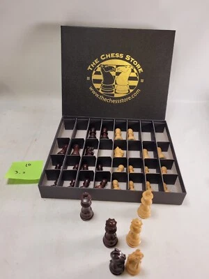 The Chess Store 3 Inch Brown Wood Chess Pieces Set (Box #10) - Image 1 of 4