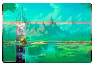Tappetino da gioco Lorcana, tappetino da gioco di carte design castello forestale adatto per Disney Lorcana - Foto 1 di 1