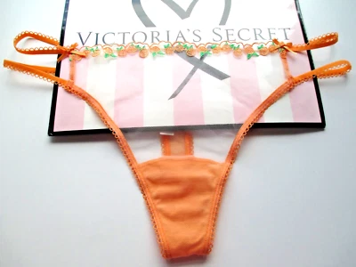 Calcinha Tanga VICTORIA'S SECRET PINK Wink Malha Tira VS Laranja Fruta P M G XL NOVA SEM ETIQUETAS - Imagem 1 de 4
