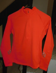 LAYER 8 Performance Quick-Dry Activewear Jacke 1/4 Zip Neon ORANGE Damen Gr. S - Bild 1 von 5