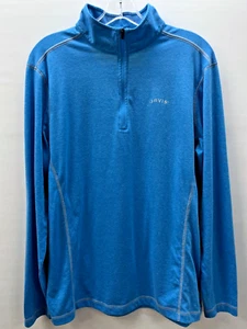 Camicia Orvis Uomo Taglia M Sandy Point 1/4 Zip Manica Lunga Blu Collezione Classica - Foto 1 di 10