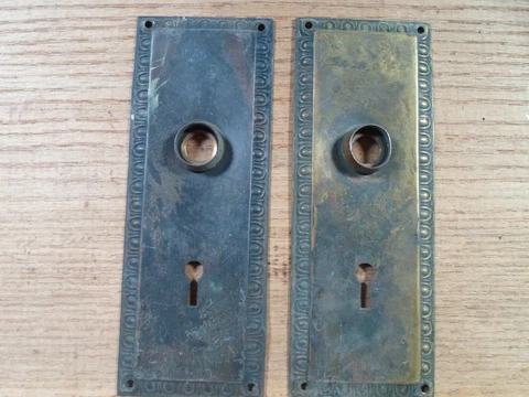 stamped non metallic   door knob backplate  # 3  # 55 Cover