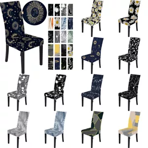 1/4/6x Spandex Stretch Dining Chair Covers Removable Seat Slipcovers Home Decor - Picture 1 of 24