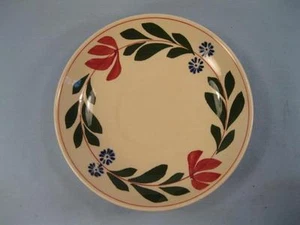 Alcazar Saucer Adams China Titian Ware England Red & Blue Flowers Vintage (O) - Picture 1 of 2