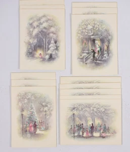 De Colección MCM En Caja Blanco Navidad Vacaciones 21 Tarjetas 7 Diseños Pastel Árbol Familia - Imagen 1 de 16