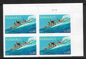 USA SC # 4415 Hawaii Statehood 50th Anniversary  . BLK4 , Plate number . MNH.. - Picture 1 of 1
