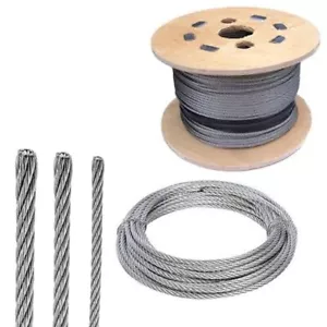 More details for stainless steel wire rope cable 2mm 3mm 4mm 5mm 6mm 8mm free delivery  uk seller