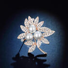 Fashion Broches de fleur de perle de diamant complète 