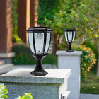 2* Led Pillar Light Solar Powered Lantern Garden Post Lamp Yard Patio Waterproof