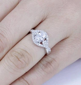 Oval 925 Sterling Silver CZ Engagement Ring Wedding Band Women Size 3-15 ML3219 - Picture 1 of 6