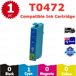 1X Compatible T0472 Cyan Ink Cartridge For Epson Stylus CX3500 CX63 C65 C83 6500 - Picture 1 of 2