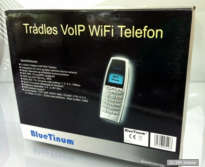 BlueTinum VOIP WiFi Phone, BT-WFP1000, Mobile SIP, WEP, WPA, IP Phone, NEW - Image 1 of 1