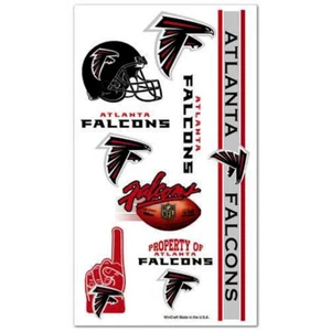 NFL ATLANTA FALCONS TEMPORÄRE TATTOOS 1 BLATT 7 TATTOOS SCHNELLER KOSTENLOSER VERSAND - Bild 1 von 1
