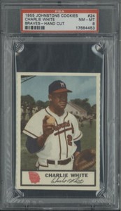 1955 Johnston Cookies Braves #24 Charlie White PSA 8
