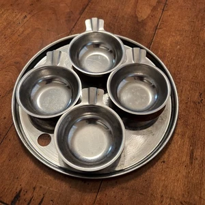 Vintage Revere Ware Egg Poacher INSERT W/ Stainless Steel 4 Egg Cups No Pan - Picture 1 of 4