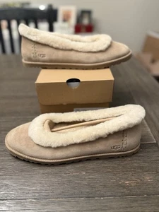 UGG ZORA BALLET  FLAT IN SAND “W/1178111” Size 9.5W IN-HAND - Picture 1 of 9