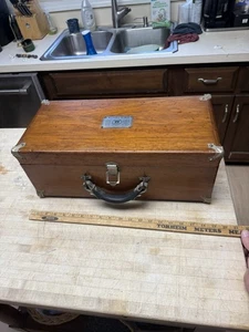 r.m.s & crest voltmeter westinghouse 1936 wood Box Parts Face Plate - Picture 1 of 12