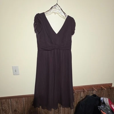 Vestido SUZI CHIN talla 12 para Maggy Boutique marrón 100 % seda Foto 1 de 4