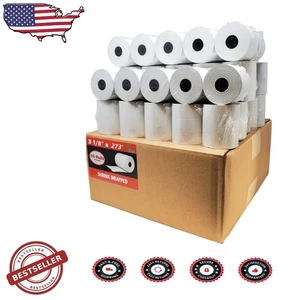 50 Rotoli Carta Termica 3 1/8" x 273' - Compatibile con tutti i principali sistemi POS - Foto 1 di 2