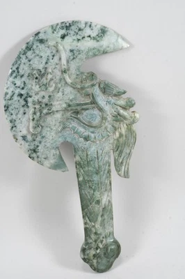 Q50M02- Asiatika antikes Jade Zierobjekt Axt zeremonieller Gegenstand  - Bild 1 von 4