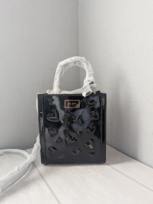 NWT Kate Spade KK569 Key To My Heart Manhattan Mini Tote Crossbody In Black Mult - Image 1 of 4