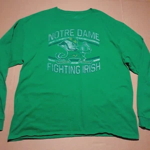 Knights Apparel Herren 2XL Notre Dame Fighting Irish T-Shirt Grün Langarm  - Bild 1 von 8