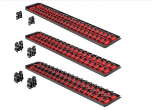 ERNST Socket Boss Paquete de 3 Herramientas Organizador Rojo Twist-Lock Almacenamiento EE. UU. - Imagen 1 de 6