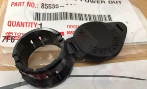 10-14 SIENNA 04-08 SOLARA Toyota OEM Dash Power Outlet Cover BLACK - Picture 1 of 1