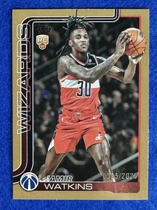 Jamir Watkins 2025 Topps Rookie Gold/2025 RC SP Wizards #244 - Imagen 1 de 3