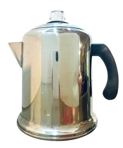 Farberware Edelstahl Herdplatte Camping Kaffeekanne TQ001 Kaffeemaschine 4-8 Tassen - Bild 1 von 17