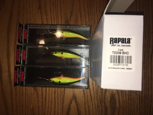 RAPALA DEEP TAILDANCER 09==3 BLD HOT OLIVE FARBIGE ANGELKÖDER - Bild 1 von 1