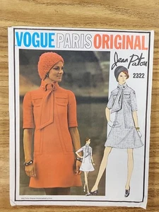 Vogue Paris Original Jean Patou 60’s One Pc Dress Sz 10 "UNCUT" - Picture 1 of 8